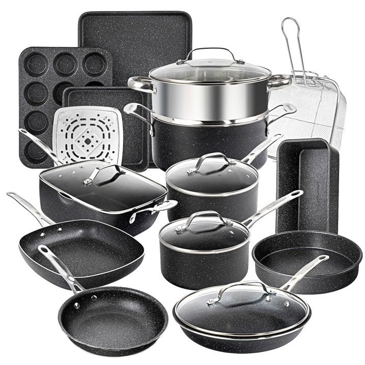 Granitestone 20 Piece Complete Kitchen in Box, Nonstick Cookware & Bakeware Set